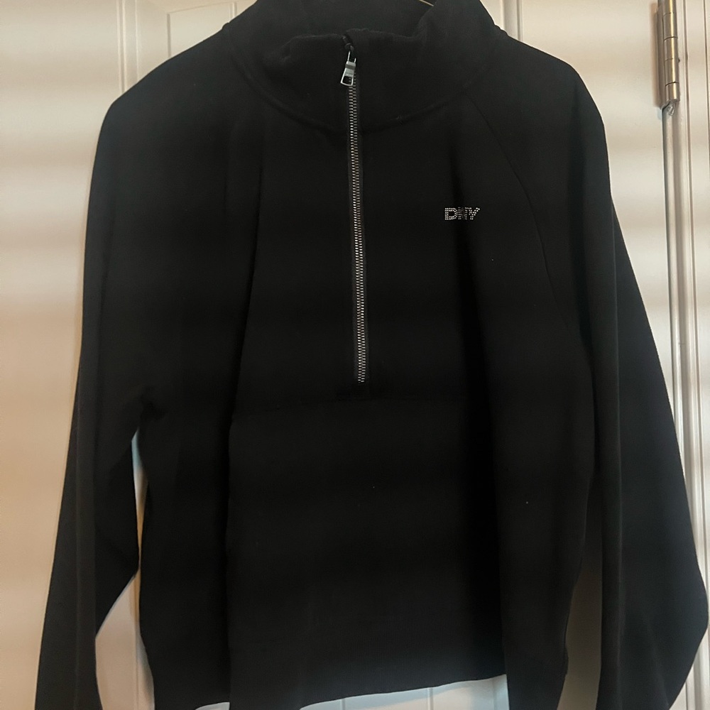 DKNY Black Half-Zip Sweatshirt